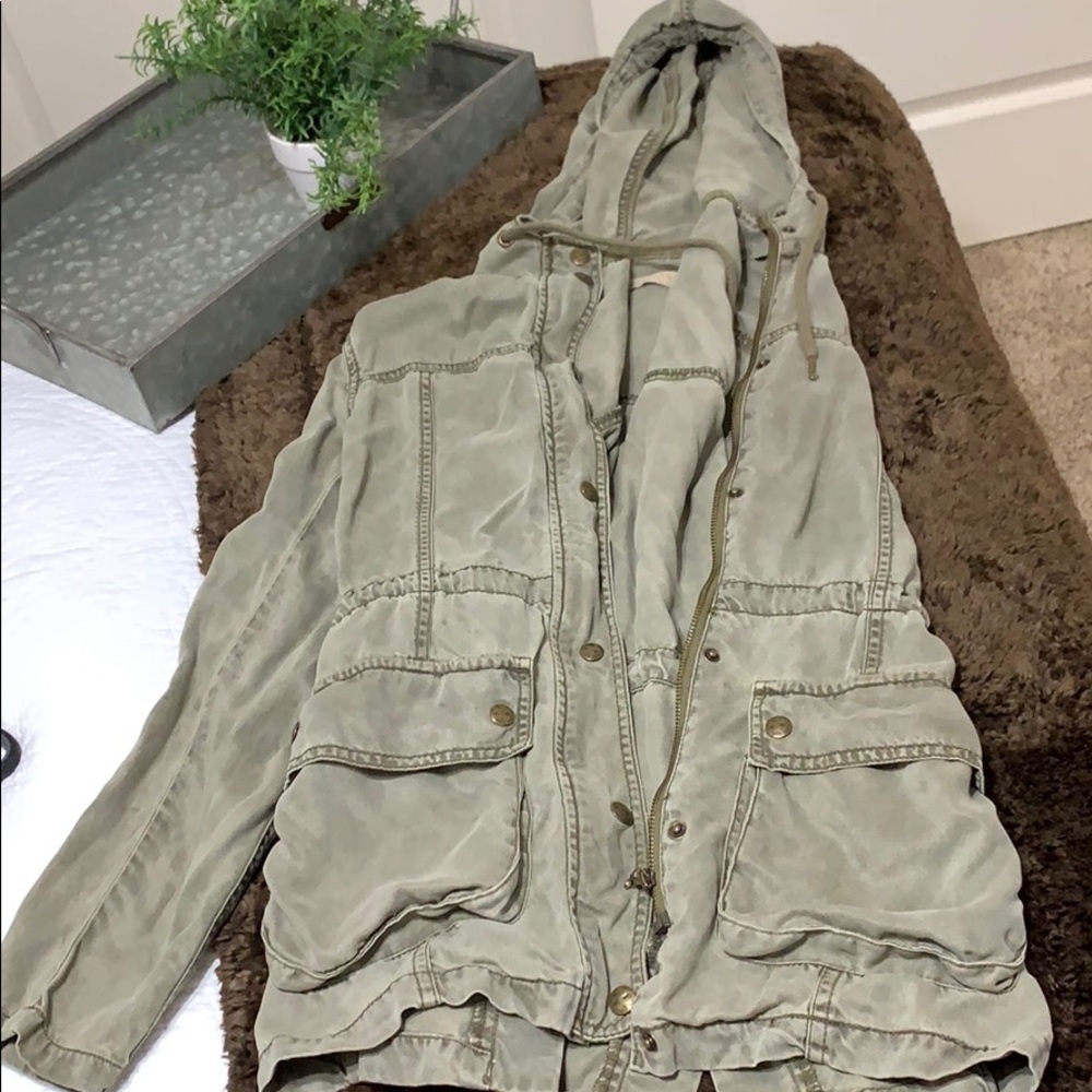 Olive green utility jacket